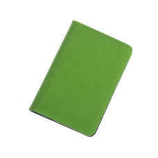 Картхолдер для 2-х пластиковых карт "Favor", зеленое яблоко с нанесением логотипа компании