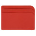 Картхолдер для 3-пластиковых карт "Favor", красный с нанесением логотипа компании