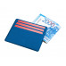 Картхолдер для денег и шести пластиковых карт "Favor", синий с нанесением логотипа компании