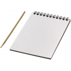 Цветной набор «Scratch»: блокнот, деревянная ручка с нанесением логотипа компании