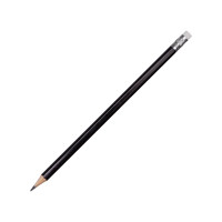 Шестигранный карандаш с ластиком "Presto", черный
