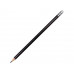 Шестигранный карандаш с ластиком "Presto", черный с нанесением логотипа компании