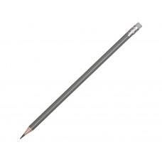 Трехгранный карандаш "Графит 3D", серебряный с нанесением логотипа компании