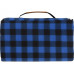 Плед для пикника Recreation, синий/черный с нанесением логотипа компании
