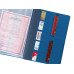 Органайзер Favor 2.0 для семейных документов на 4 комплекта документов, формат А4, синий с нанесением логотипа компании