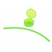 Силиконовая трубочка Fresh в пластиковом кейсе, зеленое яблоко с нанесением логотипа компании