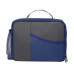 Изотермическая сумка-холодильник "Breeze" для ланч-бокса, серый/синий с нанесением логотипа компании