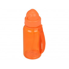 Бутылка для воды со складной соломинкой «Kidz» 500 мл, оранжевый