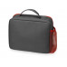 Изотермическая сумка-холодильник "Breeze" для ланч-бокса, серый/красный с нанесением логотипа компании