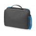 Изотермическая сумка-холодильник "Breeze" для ланч-бокса, серый/голубой с нанесением логотипа компании