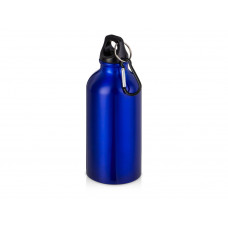 Бутылка "Hip S" с карабином 400мл, синий с нанесением логотипа компании