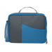 Изотермическая сумка-холодильник "Breeze" для ланч-бокса, серый/голубой с нанесением логотипа компании