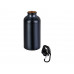 Бутылка "Hip S" с карабином 400мл, мокрый асфальт с нанесением логотипа компании
