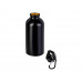 Бутылка "Hip S" с карабином 400мл, черный с нанесением логотипа компании