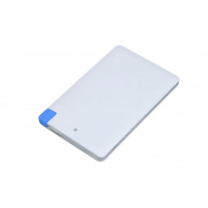Универсальное зарядное устройство Credit _card1_power_bank  под нанесение логотипа  в виде кредитной карты, толщина всего 7,5 . 2500MAH. Синий