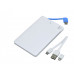 Универсальное зарядное устройство Credit _card1_power_bank  под нанесение логотипа  в виде кредитной карты, толщина всего 7,5 . 2500MAH. Синий с нанесением логотипа компании