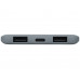 Портативное зарядное устройство «Reserve» с USB Type-C, 5000 mAh, серый с нанесением логотипа компании