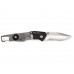 Складной нож «Cutter» с карабином, черный с нанесением логотипа компании