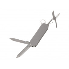 Мультитул-складной нож 3-в-1, металлик с нанесением логотипа компании