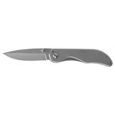 Складной нож Peak, матовый серебристый с нанесением логотипа компании