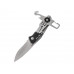 Складной нож «Cutter» с карабином, черный с нанесением логотипа компании