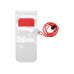 Влагостойкий чехол Mambo, красный прозрачный с нанесением логотипа компании
