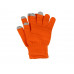 Перчатки для сенсорного экрана "Сет", L/XL, оранжевый с нанесением логотипа компании