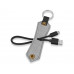 Кабель-брелок USB-MicroUSB «Pelle», черный с нанесением логотипа компании