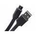 Кабель USB 2.0 A - USB Type-C, черный с нанесением логотипа компании