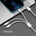 Дата-кабель 3 в 1: micro USB, USB-C, Ligthning, 1.2м, белый, Deppa с нанесением логотипа компании Дата-кабель 3 в 1: micro USB, USB-C, Ligthning, 1.2м, белый, Deppa с нанесением логотипа компании