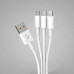 Дата-кабель 3 в 1: micro USB, USB-C, Ligthning, 1.2м, белый, Deppa с нанесением логотипа компании Дата-кабель 3 в 1: micro USB, USB-C, Ligthning, 1.2м, белый, Deppa с нанесением логотипа компании