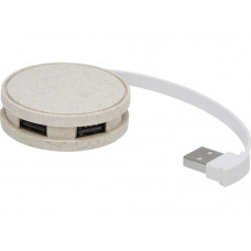 USB-концентратор Kenzu из пшеничной соломы, натуральный