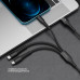Дата-кабель Armor 3 в 1: micro USB, USB-C, Ligthning, 1.2м, черный, Deppa с нанесением логотипа компании