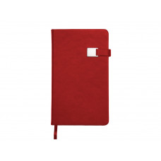 Ежедневник недатированный А5 "Premier", красный с нанесением логотипа компании