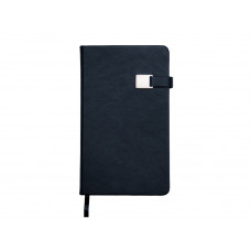 Ежедневник недатированный А5 "Premier", темно-синий с нанесением логотипа компании