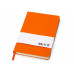Бизнес-блокнот "С3" софт-тач с магнитом, твердая обложка, 128 листов, оранжевый с нанесением логотипа компании