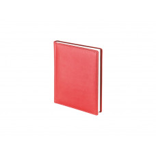 Ежедневник недатированный А6+ «Velvet», красный с нанесением логотипа компании