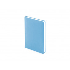 Ежедневник недатированный А5 «Velvet», небесно-голубой с нанесением логотипа компании