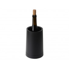 Охладитель Cooler Pot 1.0 для бутылки на липучке, черный с нанесением логотипа компании