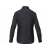 Cuprite Женская рубашка с длинным рукавом, изготовленная из натуральных материалов, которые отвечают стандарту GOTS - сплошной черный с нанесением логотипа компании
