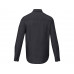 Cuprite Мужская рубашка с длинным рукавом, изготовленная из натуральных материалов, которые отвечают стандарту GOTS - сплошной черный с нанесением логотипа компании
