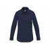 Carnelian женская рубашка из поплина - Navy Blue с нанесением логотипа компании
