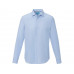 Cuprite Мужская рубашка с длинным рукавом, изготовленная из натуральных материалов, которые отвечают стандарту GOTS - Светло-синий с нанесением логотипа компании