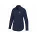 Carnelian женская рубашка из поплина - Navy Blue с нанесением логотипа компании