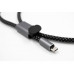Ремешок-держатель для телефона с зарядным кабелем USB-C - USB-C «Lany Wristband Charge Eco», серый с нанесением логотипа компании