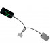 Ремешок-держатель для телефона с зарядным кабелем USB-C - USB-C «Lany Wristband Charge Eco», серый с нанесением логотипа компании