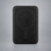 Картхолдер magsafe с подставкой для смартфона «Wally stand», черный с нанесением логотипа компании