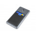 Чехол-картхолдер Favor на клеевой основе на телефон для пластиковых карт и и карт доступа, черный с нанесением логотипа компании