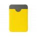 Чехол-картхолдер Favor на клеевой основе на телефон для пластиковых карт и и карт доступа, желтый с нанесением логотипа компании