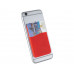 Картхолдер с креплением на телефон «Gummy», красный с нанесением логотипа компании